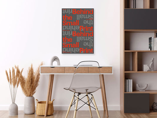Behind the Small Print – Conceptual Typography Poster