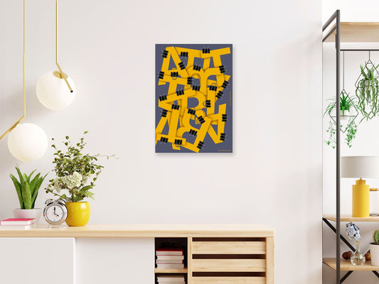 Clip Art – Bold Yellow Typography Wall Art Print