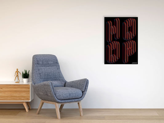 Hoop – Modern 3D Typography Wall Art Print