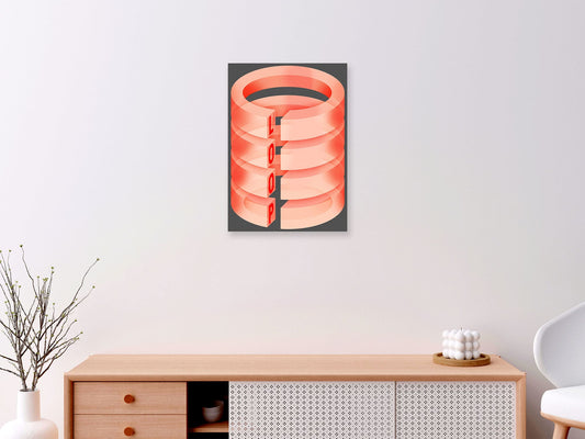 Loop – Geometric Typographic Art Poster