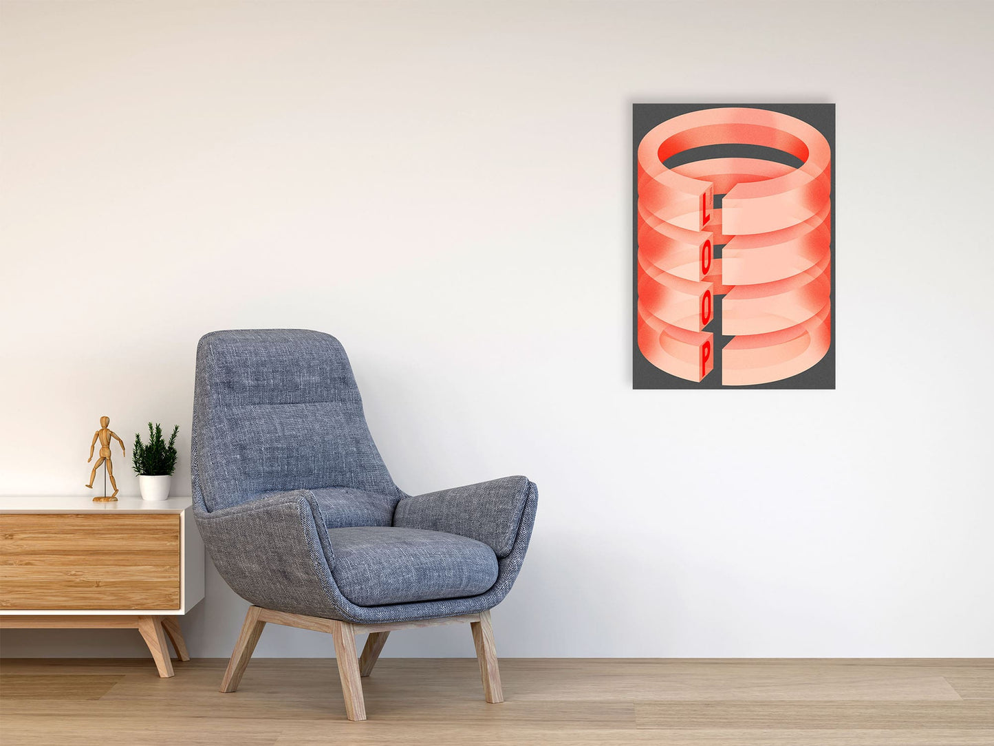 Loop – Geometric Typographic Art Poster