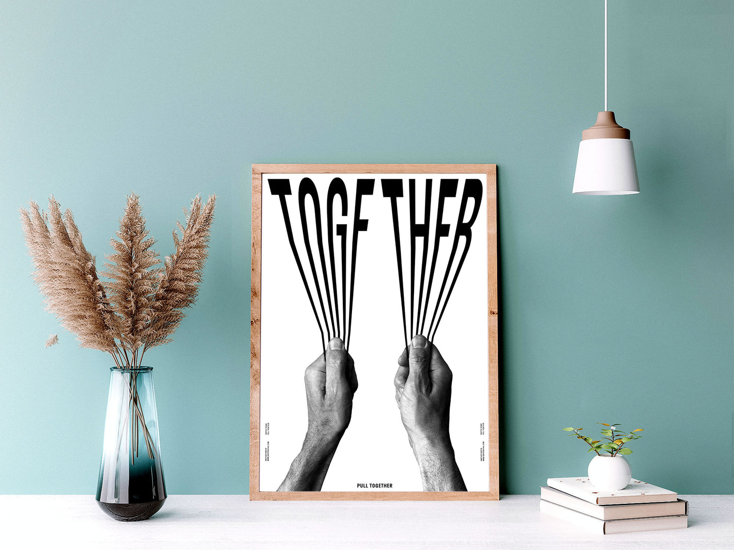 Pull Together – Geometric Typography Poster