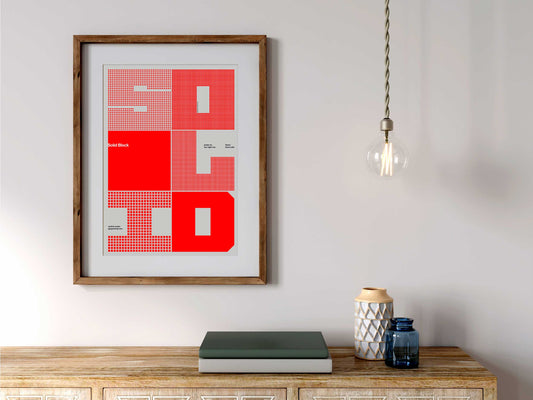 Solid Block – Modern Typographic Grid Poster