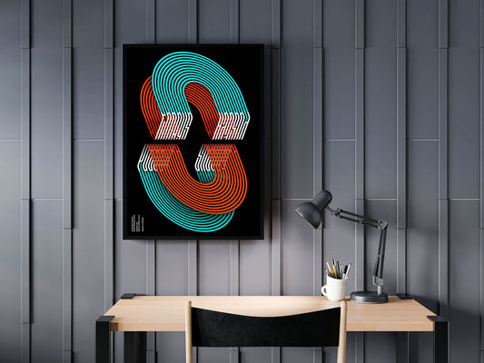 Today’s Poster (Infinity Loop) – Modern Abstract Typography Wall Art Print