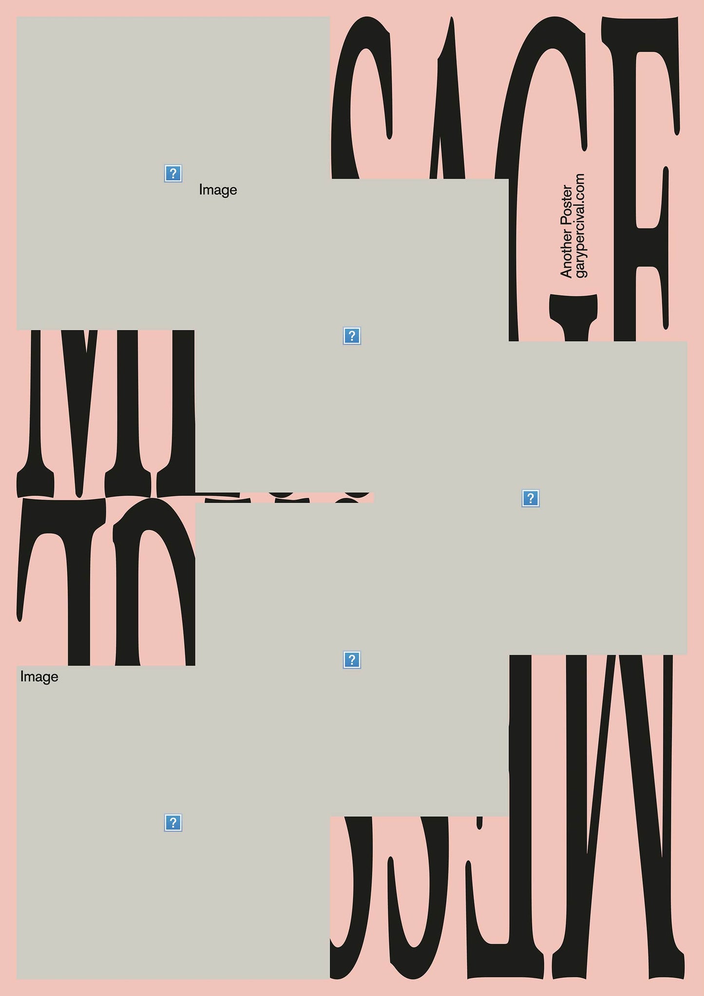 Missing Message – Distorted Typographic Poster