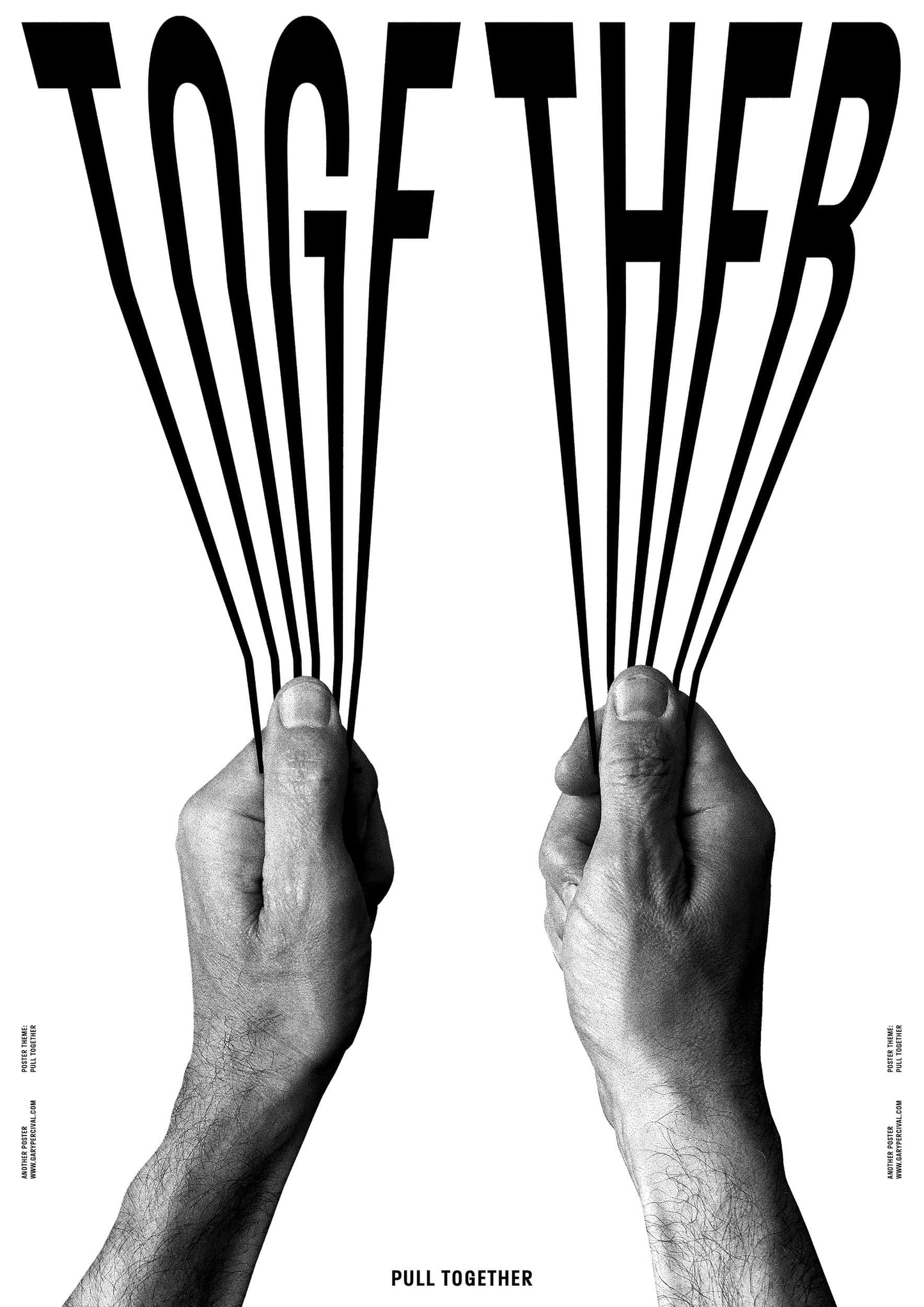 Pull Together – Geometric Typography Poster