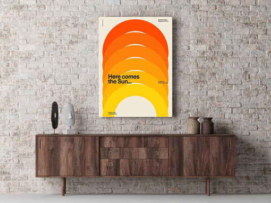 Here Comes The Sun – Bright Retro-Inspired Art Print