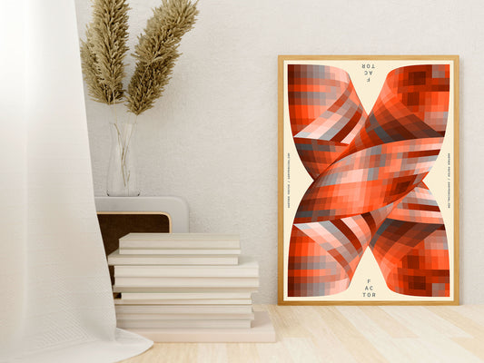 X Factor (Beige Edition) – Modern Abstract Typography Print