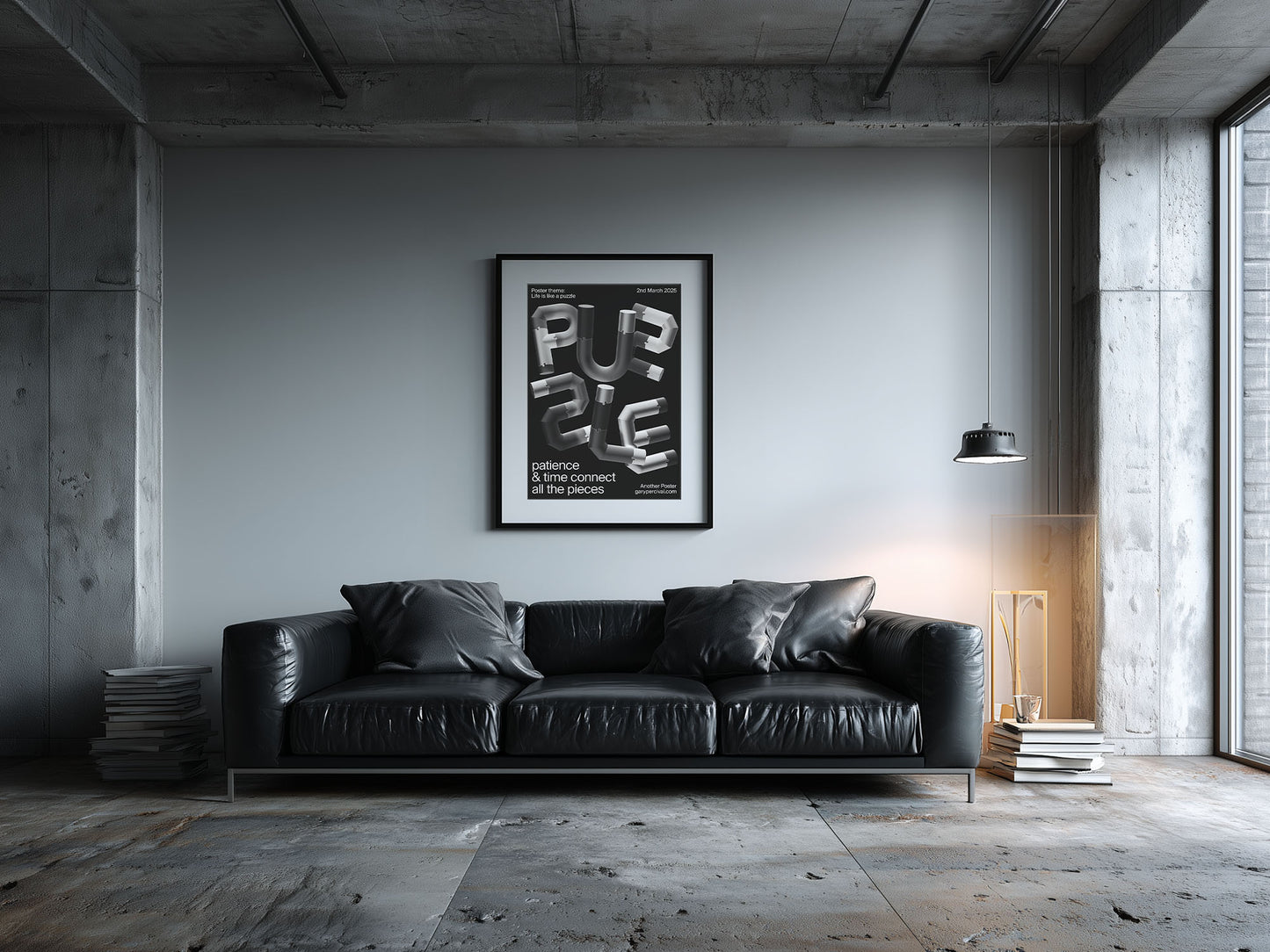 Life Is Like a Puzzle (Monochrome)