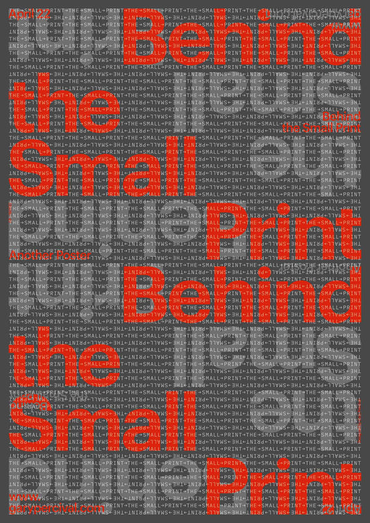 Behind the Small Print – Conceptual Typography Poster