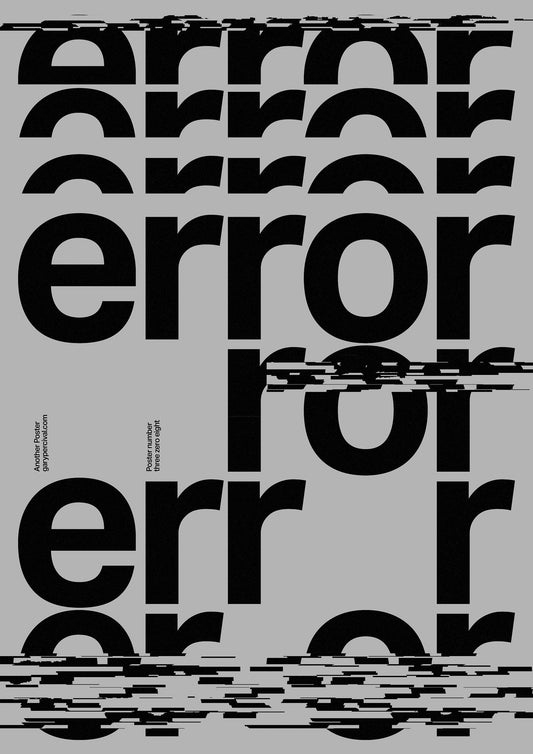 Error – Glitch Typography Poster