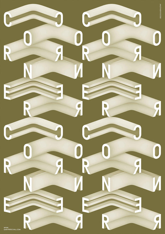 Four Corners – Geometric Typography Poster