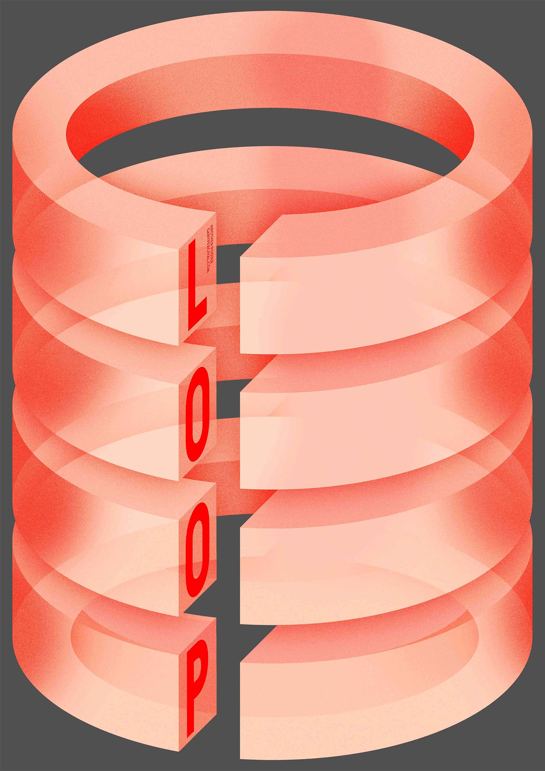 Loop Poster | Geometric Typographic Art Print – Gary Percival | Another ...